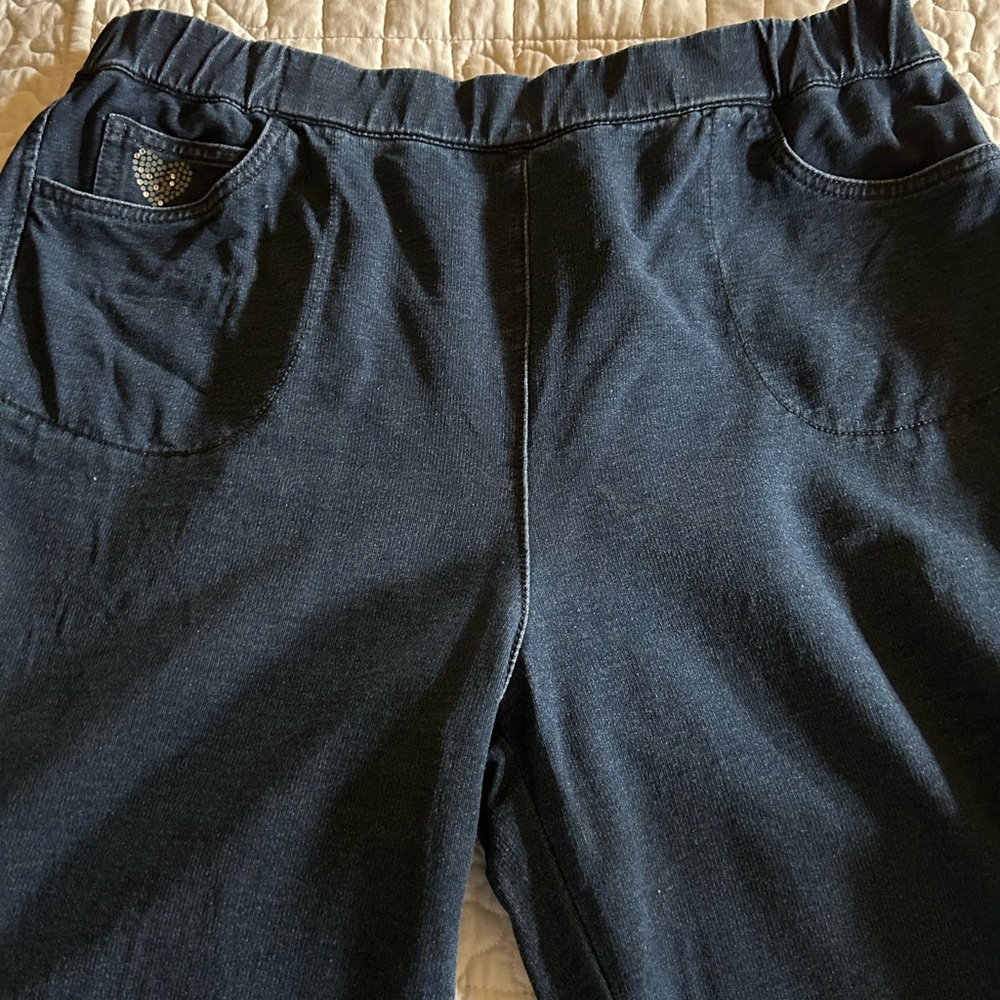 Stylish Quacker Factory Dream Jeans with Bling Detail